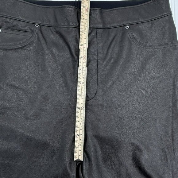 Spanx By Sara Blakely Faux Leather Pants Womens Size Large Black - Picture 5 of 9